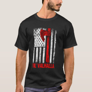 Til Valhalla Viking Man - Norse Mythology T-Shirt