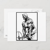 TIL' YOU PUKE BODYBUILDING LOGO POSTKARTE (Vorne/Hinten)