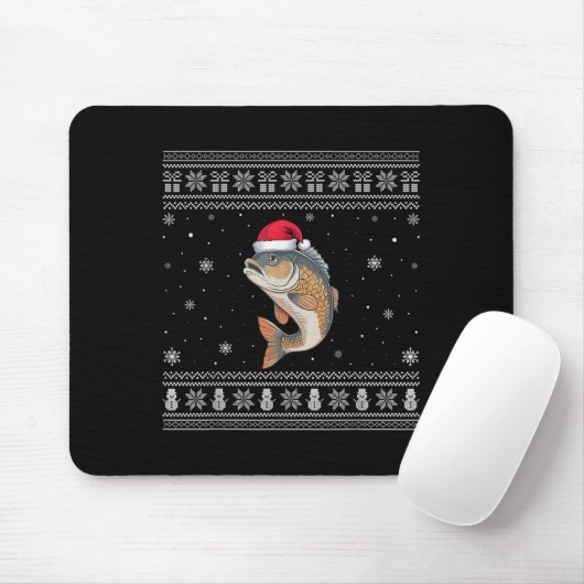 Tilaa Fish Lovers Men Women Santa Ugly Xmas Sweate Mousepad (Mit Mouse)