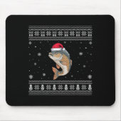 Tilaa Fish Lovers Men Women Santa Ugly Xmas Sweate Mousepad (Vorne)