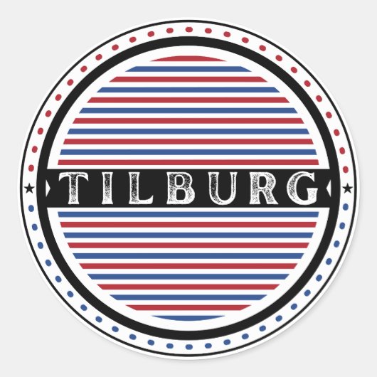 Tilburg City Pride Emblem – Dutch Identity Runder Aufkleber (Vorderseite)