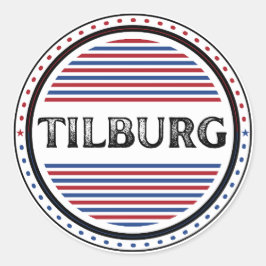Tilburg City Pride Emblem – Niederländische Identi Runder Aufkleber