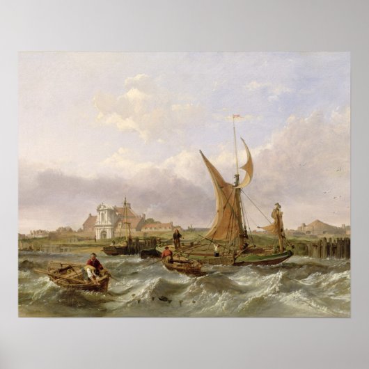 Tilbury Fort - Wind Against the Tide, 1853 (Öl Poster (Vorne)