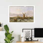 Tilbury Fort - Wind Against the Tide, 1853 (Öl Poster (Heimbüro)