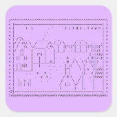 Tilde.town ascii art Aufkleber (Vorderseite)