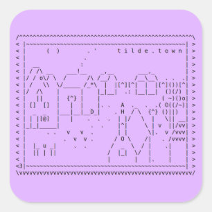 Tilde.town ascii art Aufkleber