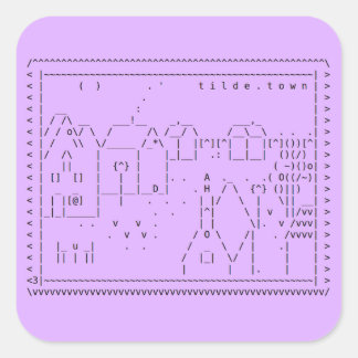 Tilde.town ascii art Aufkleber