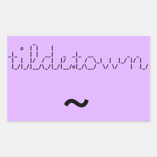 Tilde.town ascii Banneraufkleber Rechteckiger Aufkleber (Vorderseite)