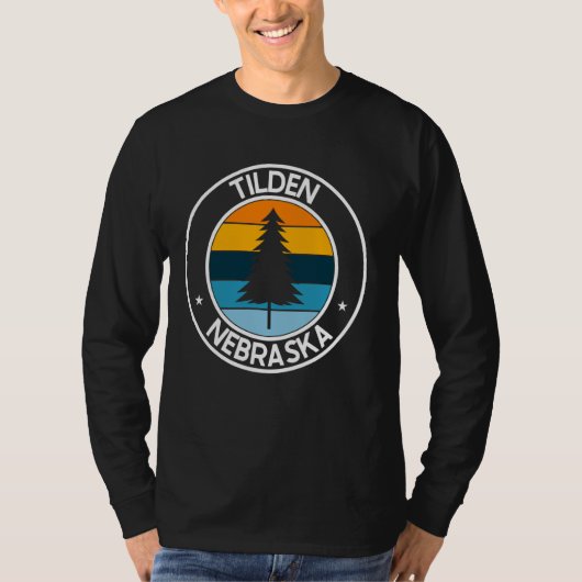Tilden Nebraska NE USA City Pride Retro Sunset T-Shirt (Vorderseite)