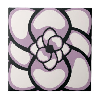 Tile, Abstrakte Blume 3, Lavendel Lila Fliese