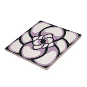 Tile, Abstrakte Blume 3, Lavendel Lila Fliese (Seite)