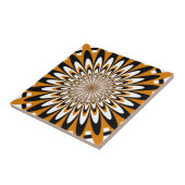 Tile, Abstrakte Blume 5, Orange Fliese (Seite)