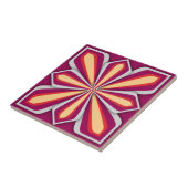 Tile, Abstrakte Blume, Weinorange Gelb Fliese (Seite)