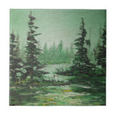 Tile Ann Hayes Painting Green Forest Fliese (Vorderseite)