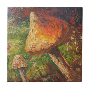 Tile Ann Hayes Painting Mushroom Fliese