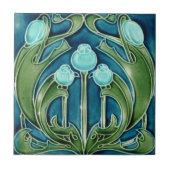 Tile - Art Nouveau Blueberries Fliese (Vorderseite)