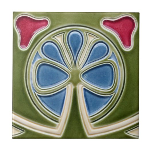 Tile - Art Nouveau Cloud Fliese (Vorderseite)