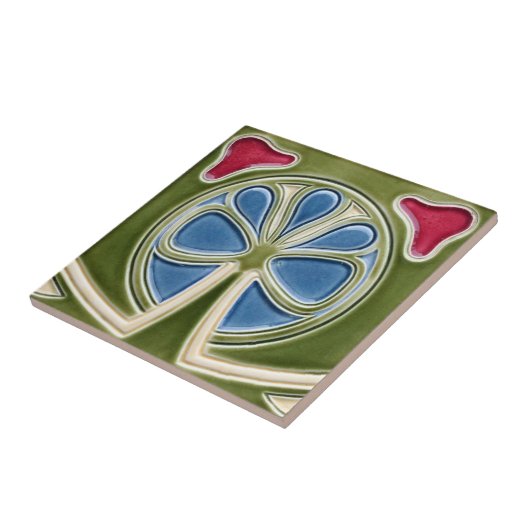 Tile - Art Nouveau Cloud Fliese (Seite)