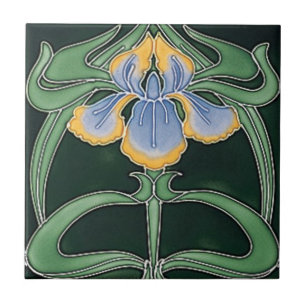 Tile - Art Nouveau Iris Fliese
