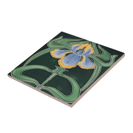 Tile - Art Nouveau Iris Fliese (Seite)