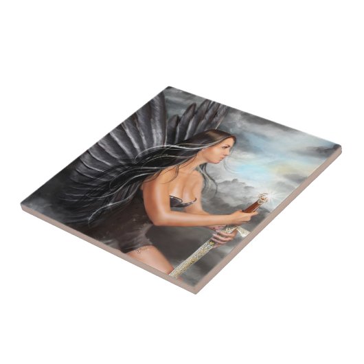 Tile Black Engel Fliese (Seite)