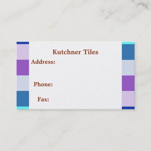 Tile Business Card Visitenkarte (Vorderseite)