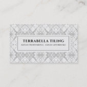 Tile Contractor Business Card Visitenkarte (Vorderseite)