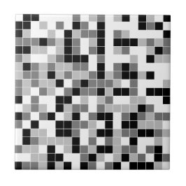 Tile der geometrischen Muster der monochromen Kera Fliese