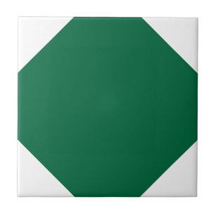 Tile der grünen Octagon-Keramik, klein (4,25" x 4, Fliese