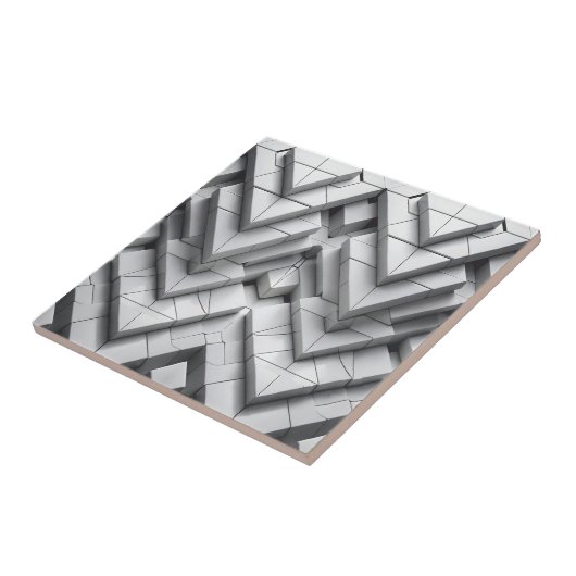 Tile der monochromen Geometrie-Keramik Fliese (Seite)