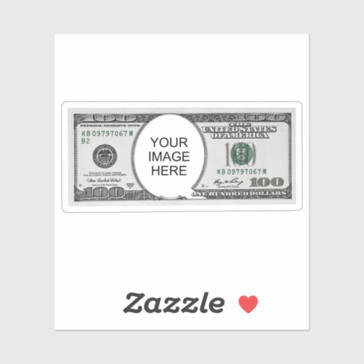 Tile Design With Your Image On 100 Dollar Images  Aufkleber (Blatt)