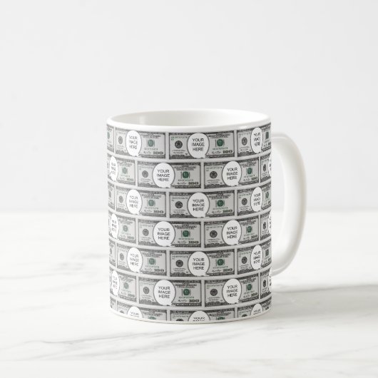 Tile Design With Your Image On 100 Dollar Images  Kaffeetasse (VorderseiteRechts)