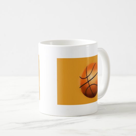 Tile Effect Basketball Kaffeetasse (VorderseiteRechts)