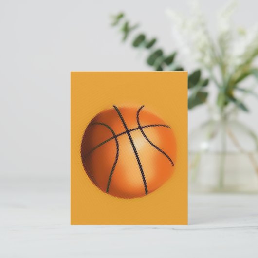 Tile Effect Basketball Postkarte (Stehend Vorderseite)