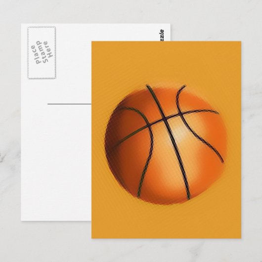Tile Effect Basketball Postkarte (Vorne/Hinten)