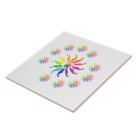 Tile - farbenfrohe Leaf-Motive Fliese (Seite)