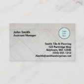 Tile Floor Style Logo Information Company Business Visitenkarte (Vorderseite)