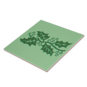 Tile - Holly-Blätter mit Berries Fliese (Seite)