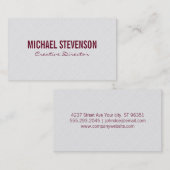 Tile II | Weiß Visitenkarte (Vorne/Hinten)