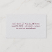 Tile II | Weiß Visitenkarte (Rückseite)