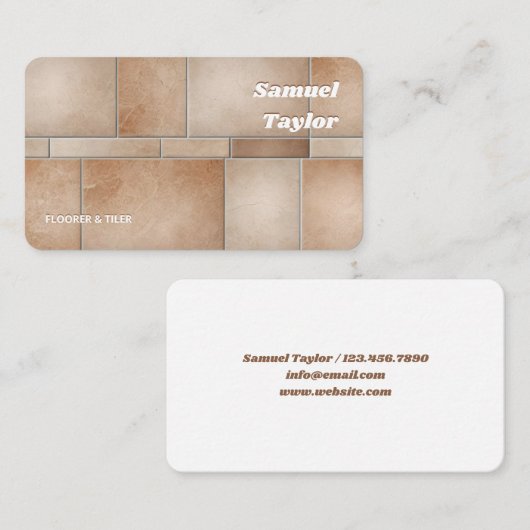 Tile Installer Visitenkarte (Vorne/Hinten)