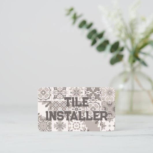 Tile Installer Visitenkarte (Stehend Vorderseite)
