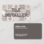 Tile Installer Visitenkarte (Vorne/Hinten)