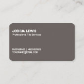 Tile Installer Visitenkarte (Rückseite)