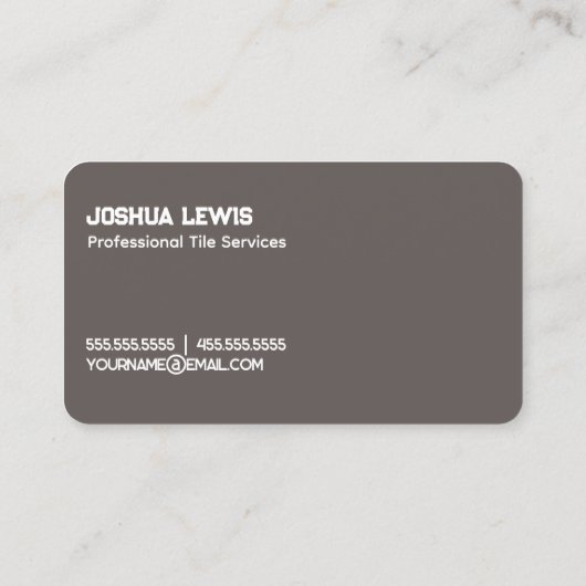 Tile Installer Visitenkarte (Rückseite)