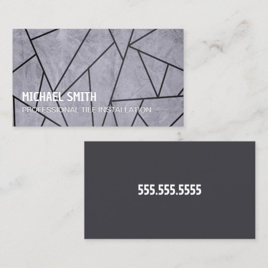 Tile Installer Visitenkarte (Vorne/Hinten)