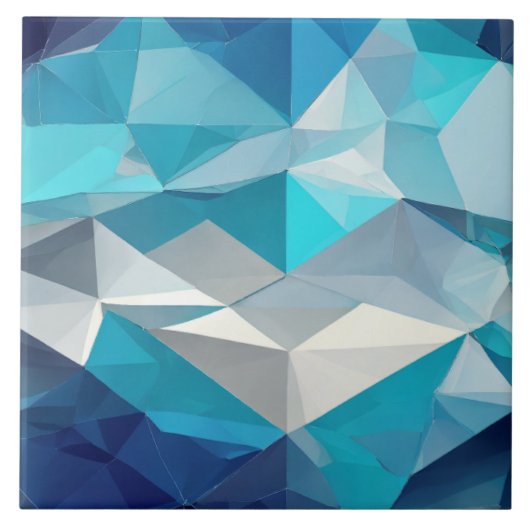 Tile mit blauer und weißer Keramik Fliese (Vorderseite)