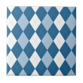 Tile mit blauer und weißer Raute Fliese (Vorderseite)