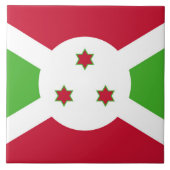 Tile mit der Flagge Burundis Fliese (Vorderseite)