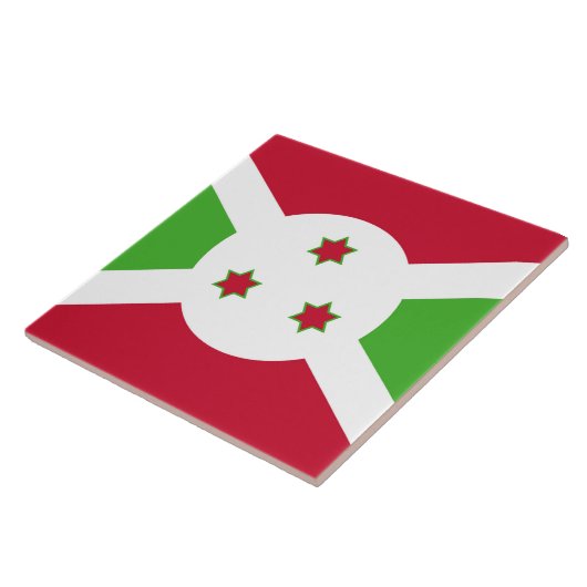 Tile mit der Flagge Burundis Fliese (Seite)